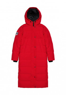 Длинное пуховое женское пальто MATE. Цвет: Красный