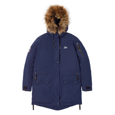 Женская парка POLARIS для суровой зимы. Цвет: Синий