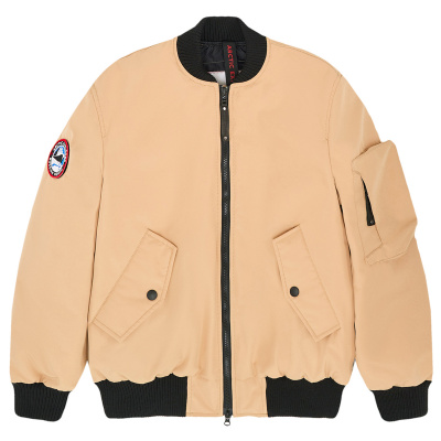 Мужская куртка BOMBER из натурального гусиного пуха Бежевый