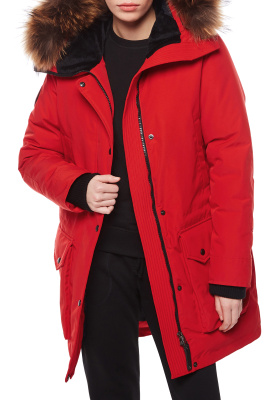 CHILL - легкая женская парка для городской зимы Красный