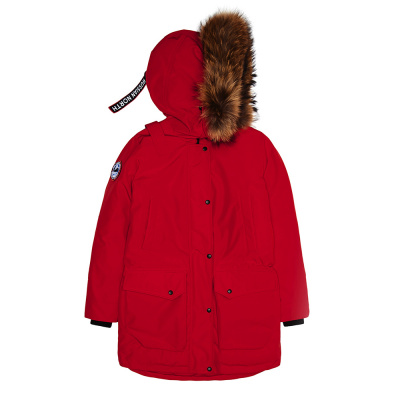 CHILL - легкая женская парка для городской зимы. Цвет: Красный