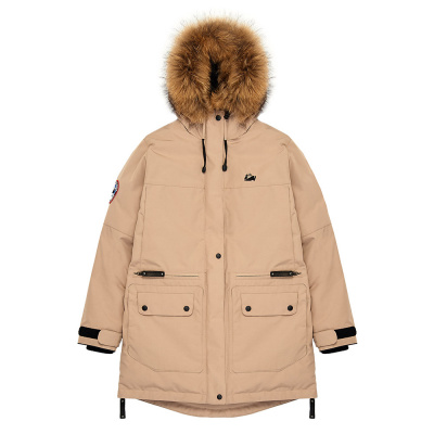 Женская парка POLARIS для суровой зимы. Цвет: Бежевый