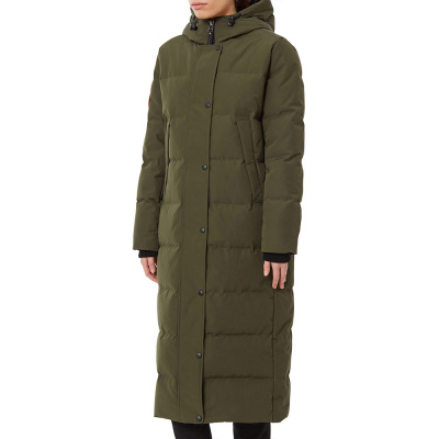 Длинное пуховое женское пальто MATE. Цвет: Хаки