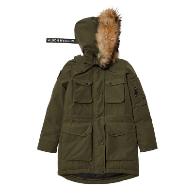 Универсальная повседневная женская парка UMI. Цвет: Хаки