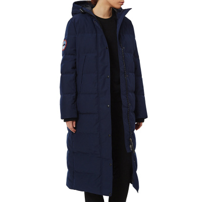 Длинное пуховое женское пальто MATE. Цвет: Синий