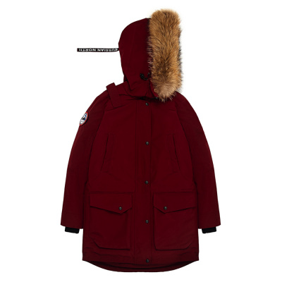 CHILL - легкая женская парка для городской зимы. Цвет: Бордовый