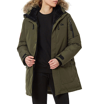 Женская парка POLARIS для суровой зимы. Цвет: Хаки