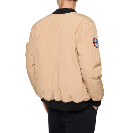 Мужская куртка BOMBER из натурального гусиного пуха Бежевый
