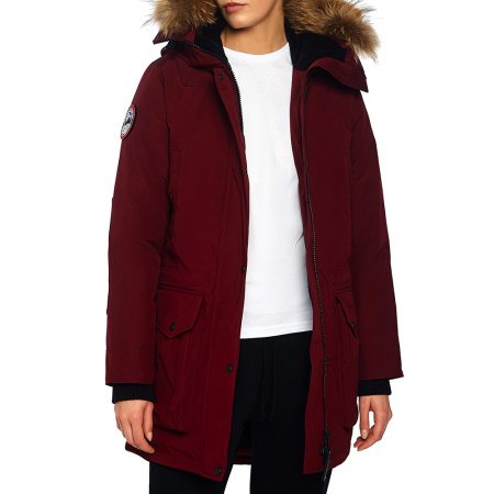 CHILL - легкая женская парка для городской зимы. Цвет: Бордовый