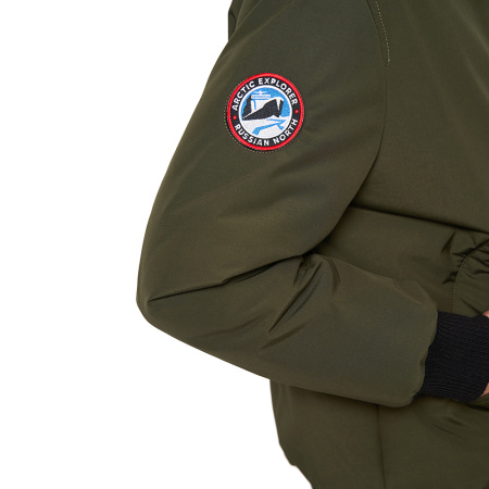 Мужская куртка BOMBER из натурального гусиного пуха Хаки