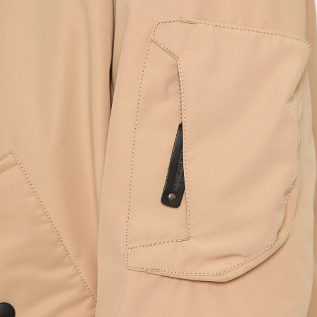 Мужская куртка BOMBER из натурального гусиного пуха Бежевый