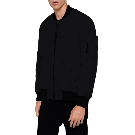 Мужская куртка BOMBER из натурального гусиного пуха Черный