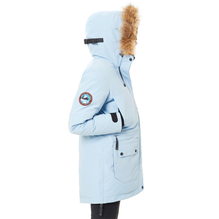 Женская парка POLARIS для суровой зимы. Цвет: Голубой