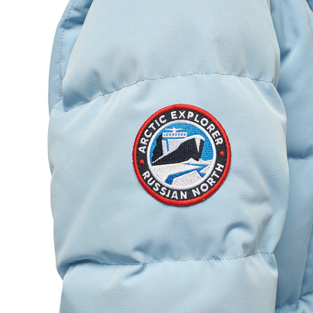 Стеганая пуховая женская куртка GAZ Голубой