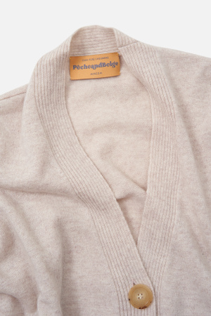 Кардиган. Цвет: Молочно-бежевый. 100% кашемир