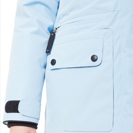 Женская парка POLARIS для суровой зимы. Цвет: Голубой