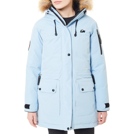 Женская парка POLARIS для суровой зимы. Цвет: Голубой