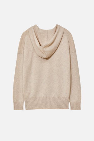 Худи. Цвет: Молочно-бежевый. 100% кашемир Худи. Цвет: Молочно-бежевый. 100% кашемир