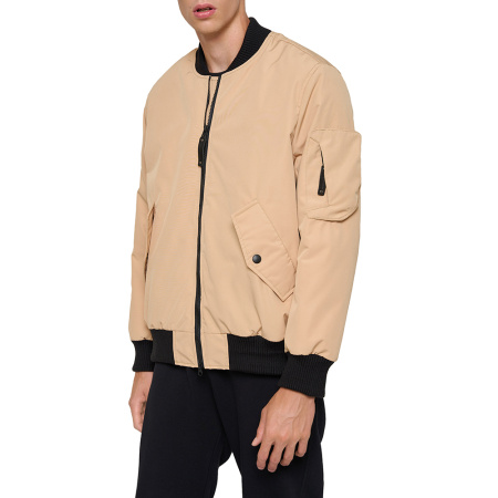 Мужская куртка BOMBER из натурального гусиного пуха Бежевый