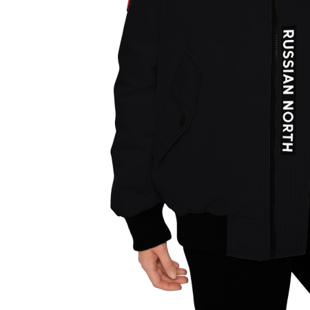 Женская куртка BOMBER из натурального гусиного пуха Черный