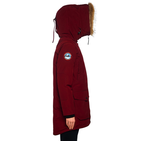 CHILL - легкая женская парка для городской зимы. Цвет: Бордовый