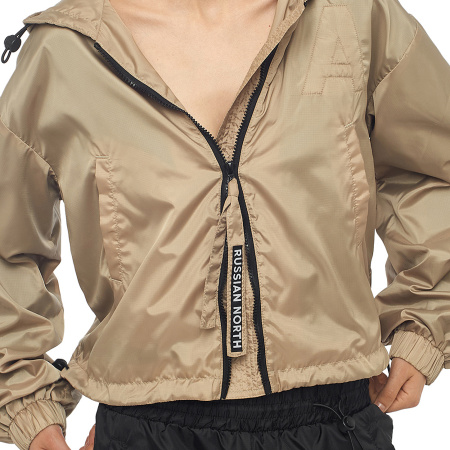 CROP куртка женская демисезонная Бежевый