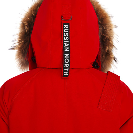 Повседневная оверсайз парка MIR-1 для холодной городской зимы. Цвет: Красный