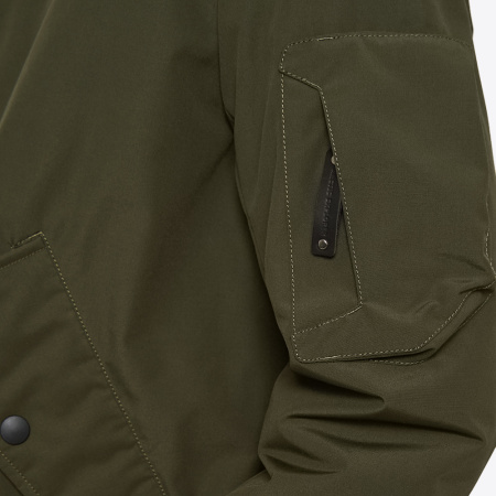 Мужская куртка BOMBER из натурального гусиного пуха Хаки