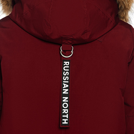 CHILL - легкая женская парка для городской зимы. Цвет: Бордовый