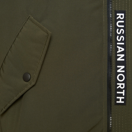 Мужская куртка BOMBER из натурального гусиного пуха Хаки